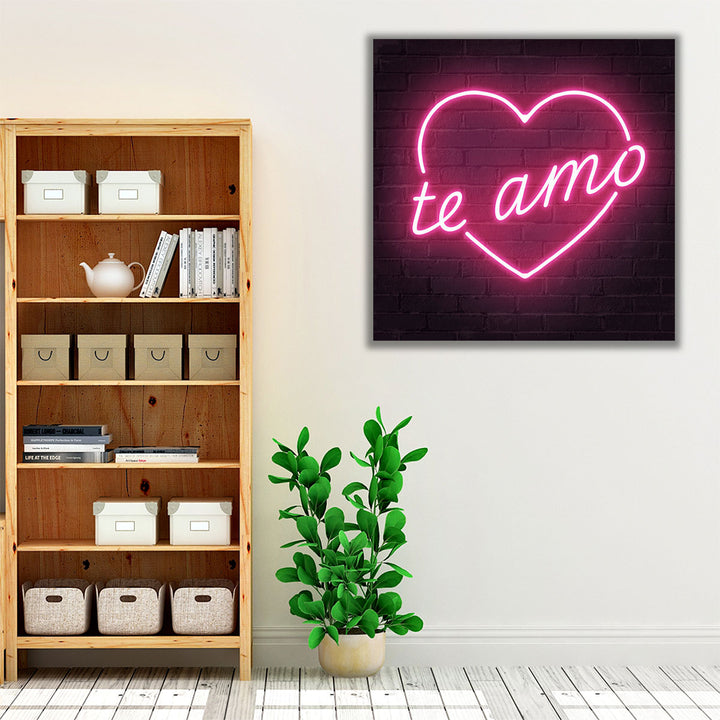 Neon Amor III - Canvas Print Wall Art