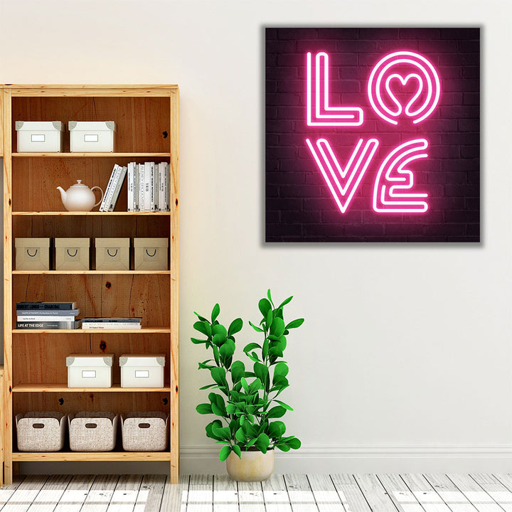 Neon Amor IV - Canvas Print Wall Art