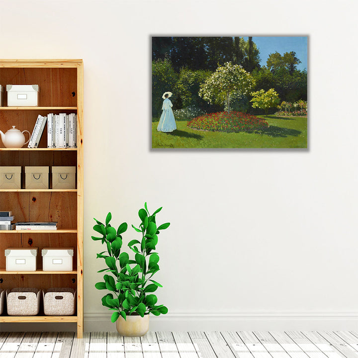 Lady in the Garden,1867 - Canvas Print Wall Art