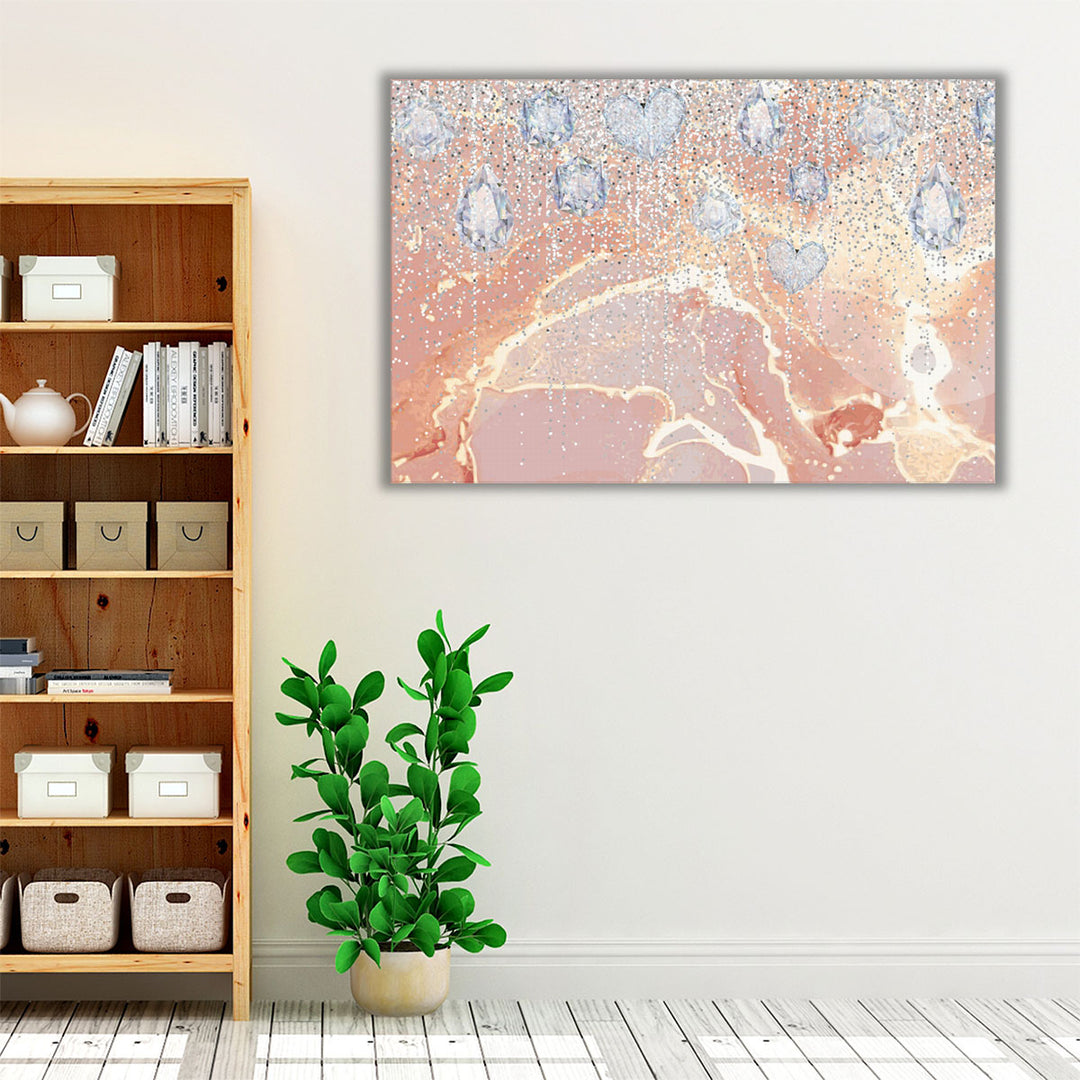 Rose Glitter - Canvas Print Wall Art