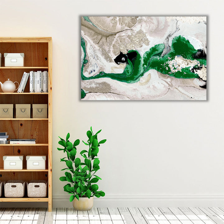 River Run Emerald - Canvas Print Wall Art