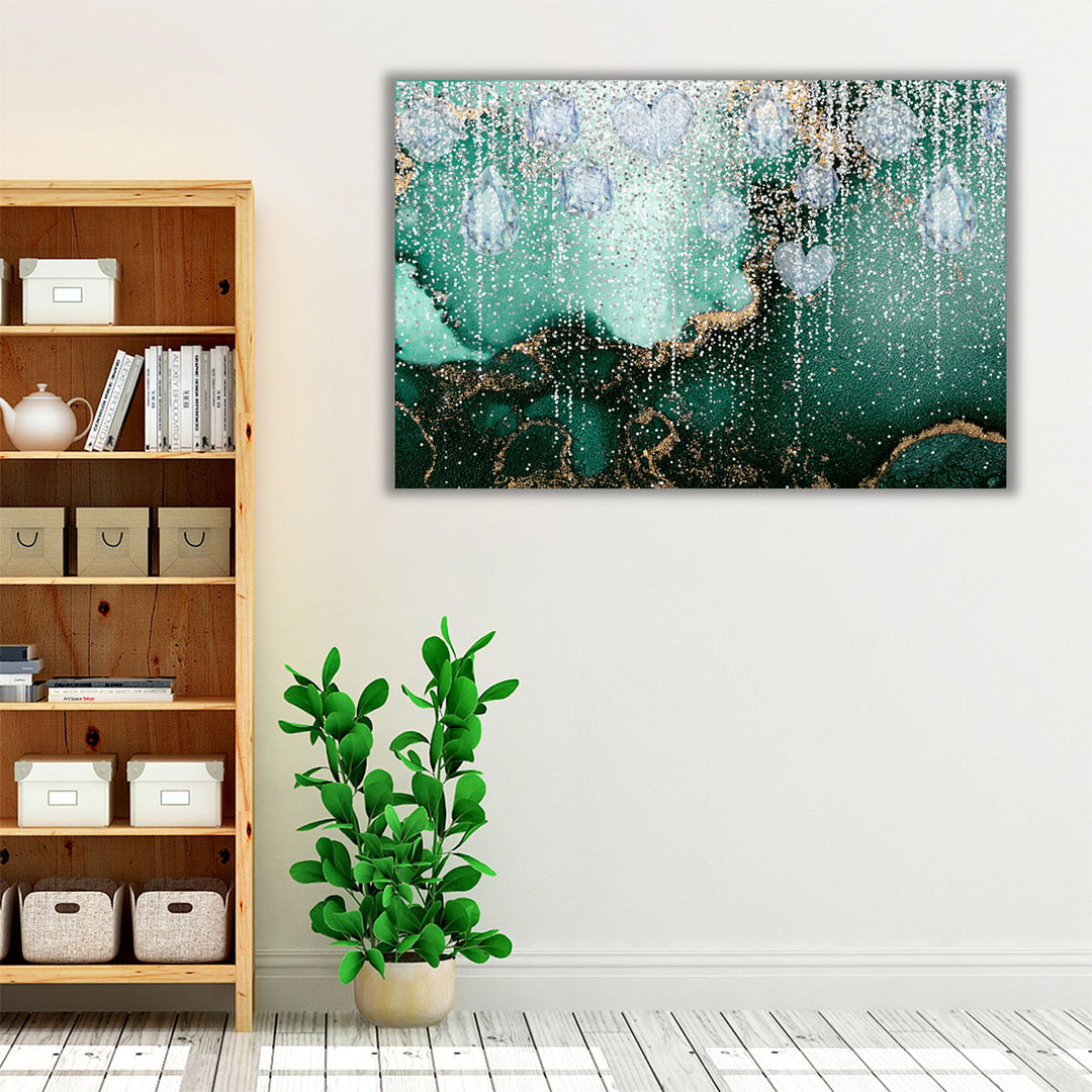 Emerald Glitter - Canvas Print Wall Art