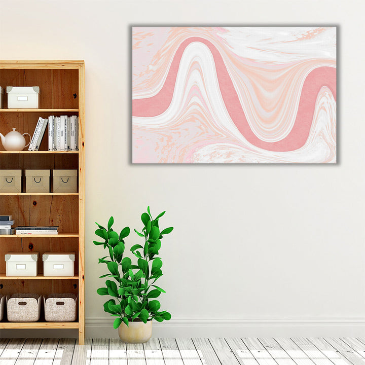 Abstract Blush Modern Views - Canvas Print Wall Art