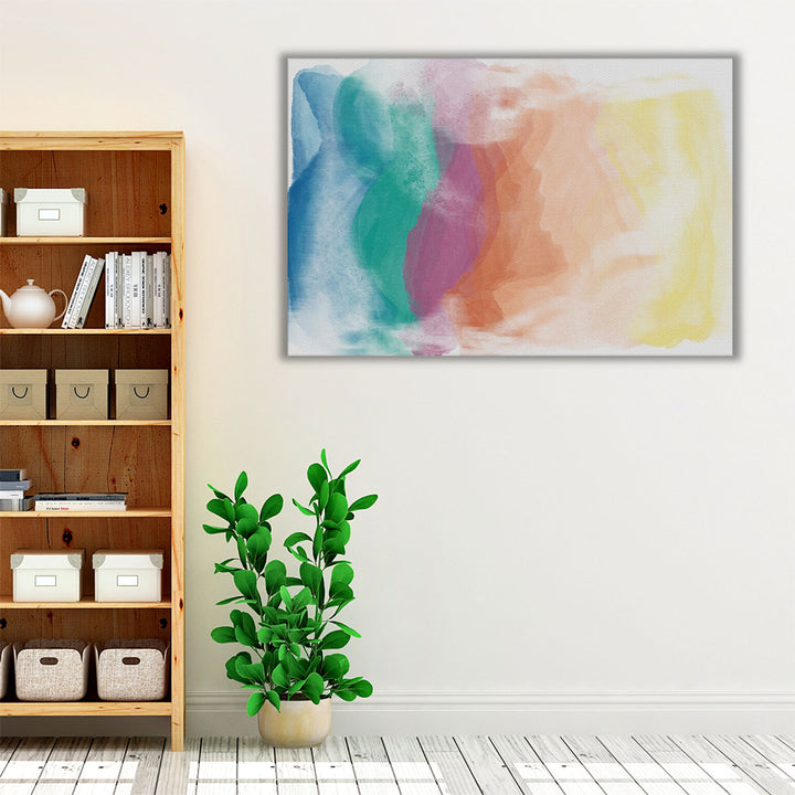 Vivid Abstract Wash 1 - Canvas Print Wall Art