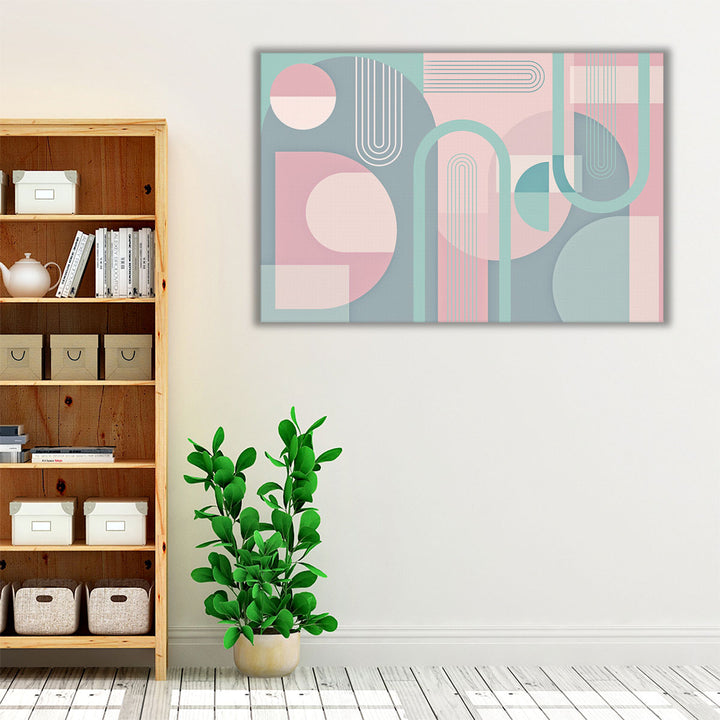 Abstract Arches Pastel - Canvas Print Wall Art