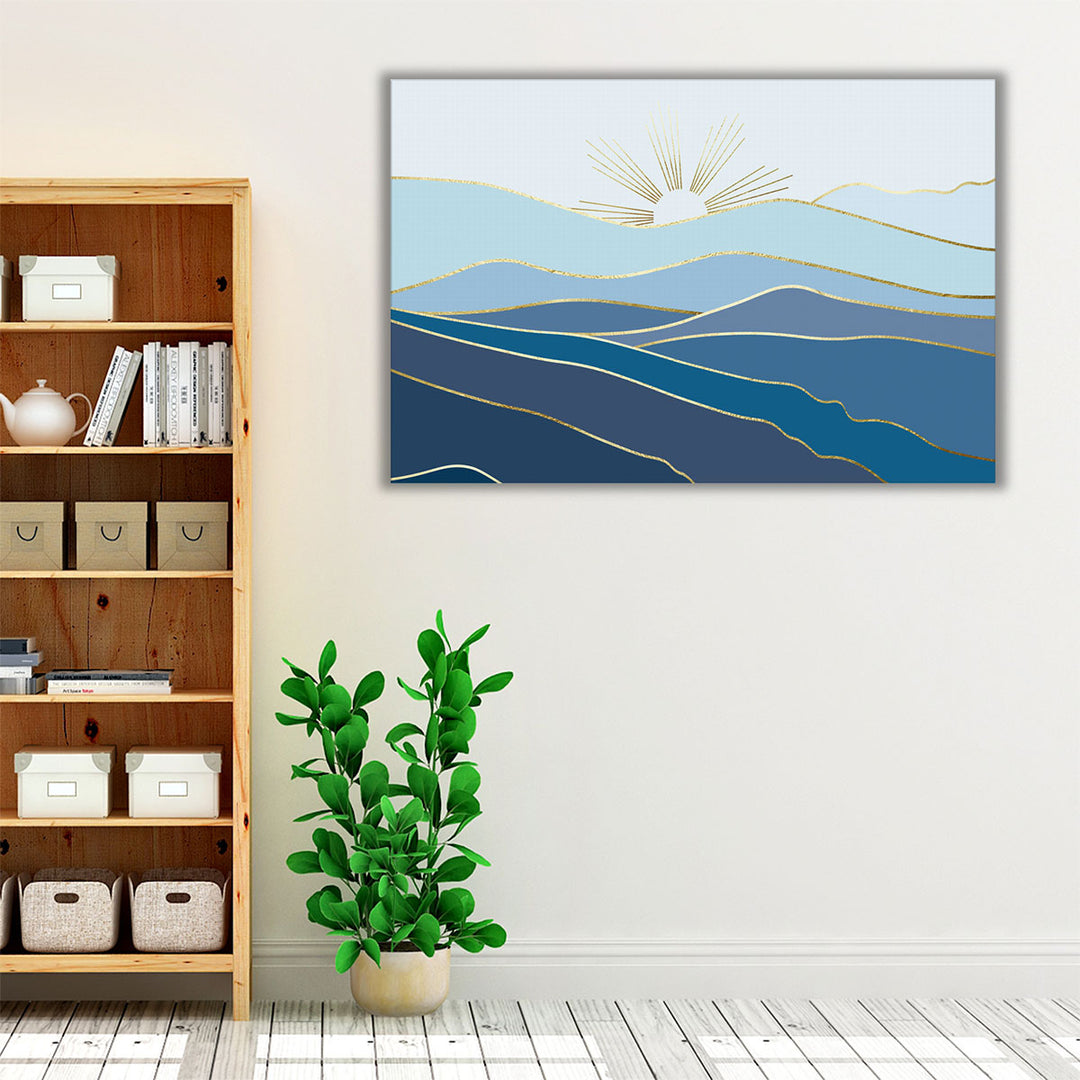 Landscape In Blue - Canvas Print Wall Art