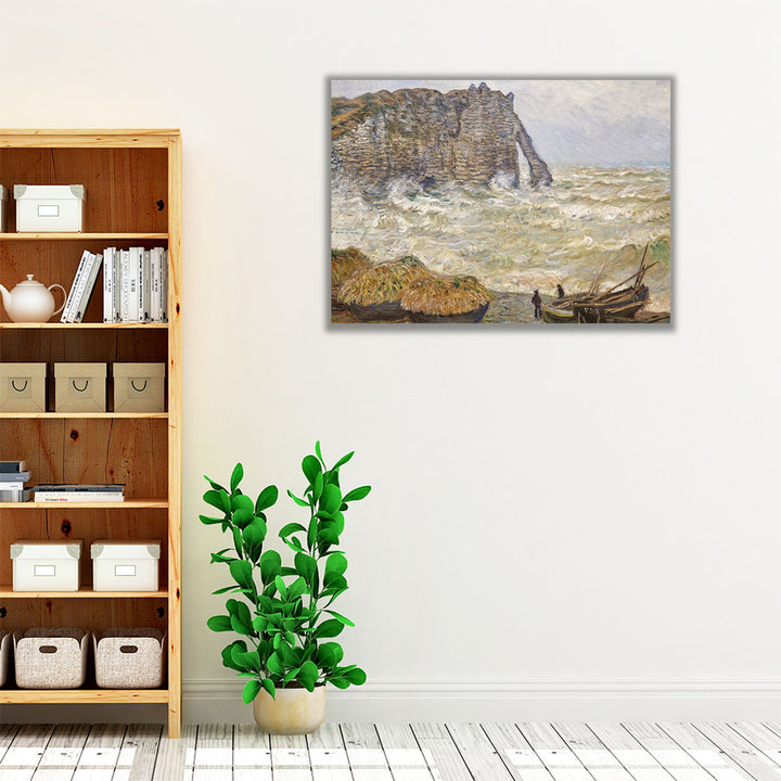Stormy Sea in Etretat, 1883 - Canvas Print Wall Art
