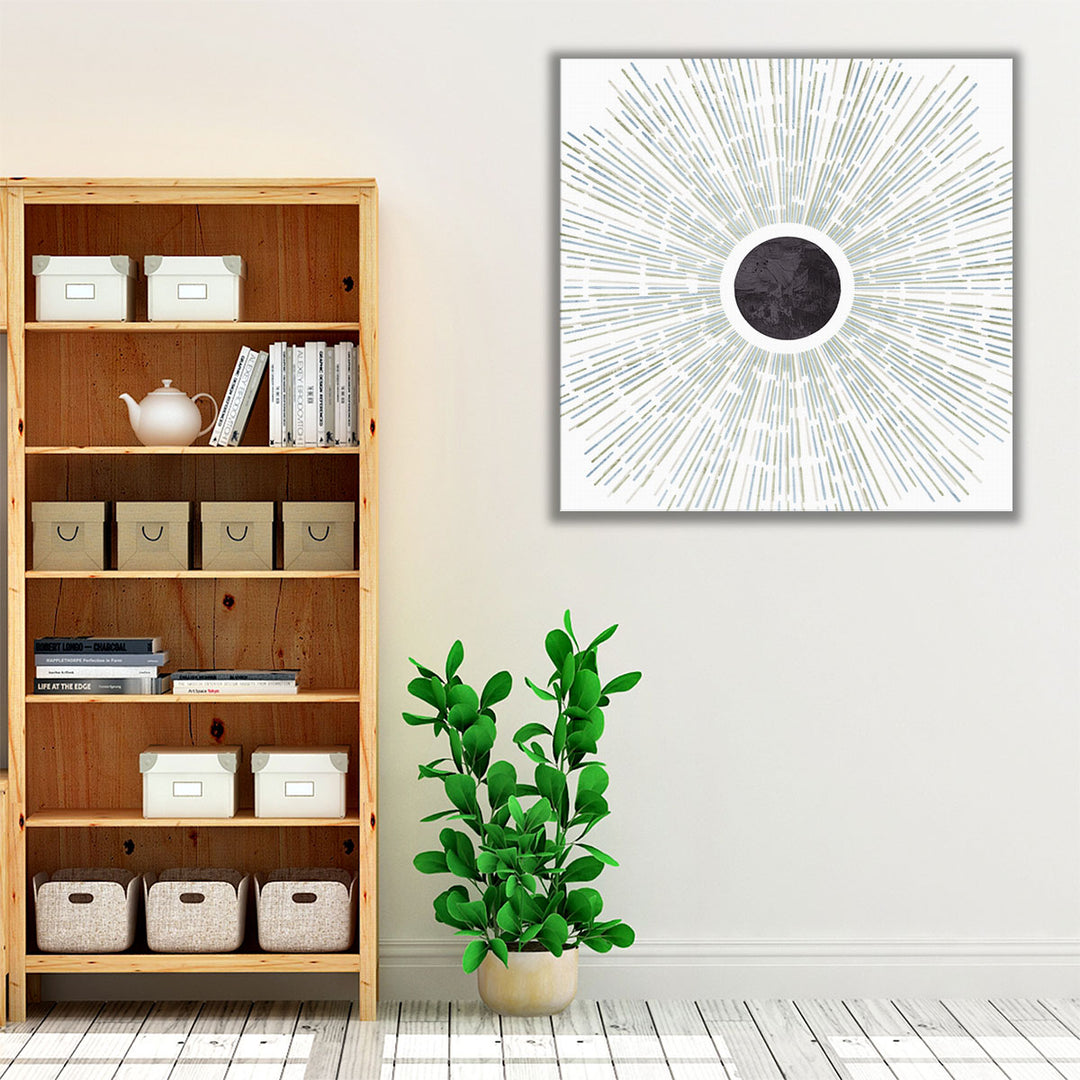 Sun Burst Black and White - Canvas Print Wall Art