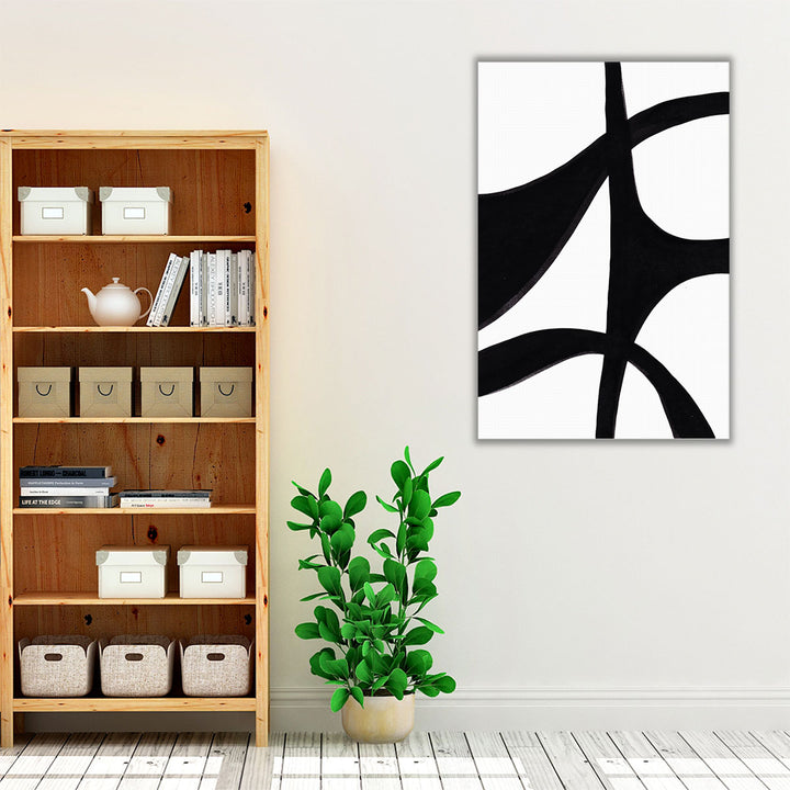 Ying Yang 1 Black and White - Canvas Print Wall Art