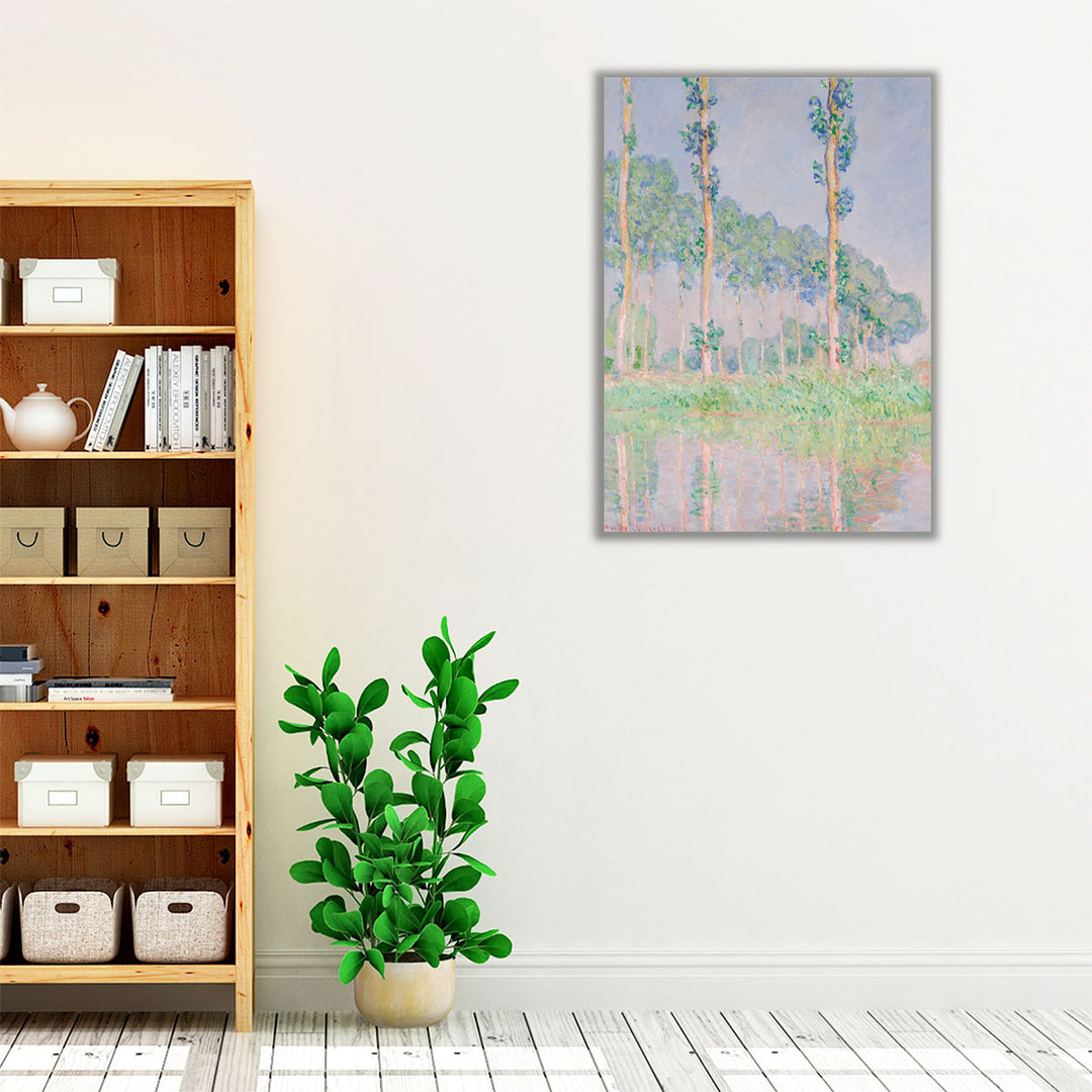 Poplars, Pink Effect, 1891 - Canvas Print Wall Art