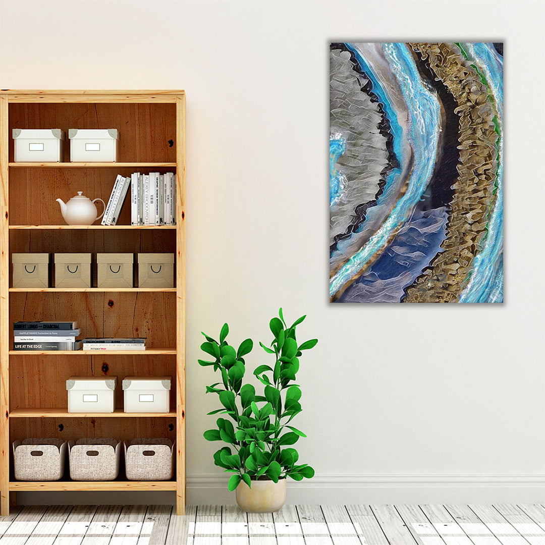 Gold Flake Geode - Canvas Print Wall Art