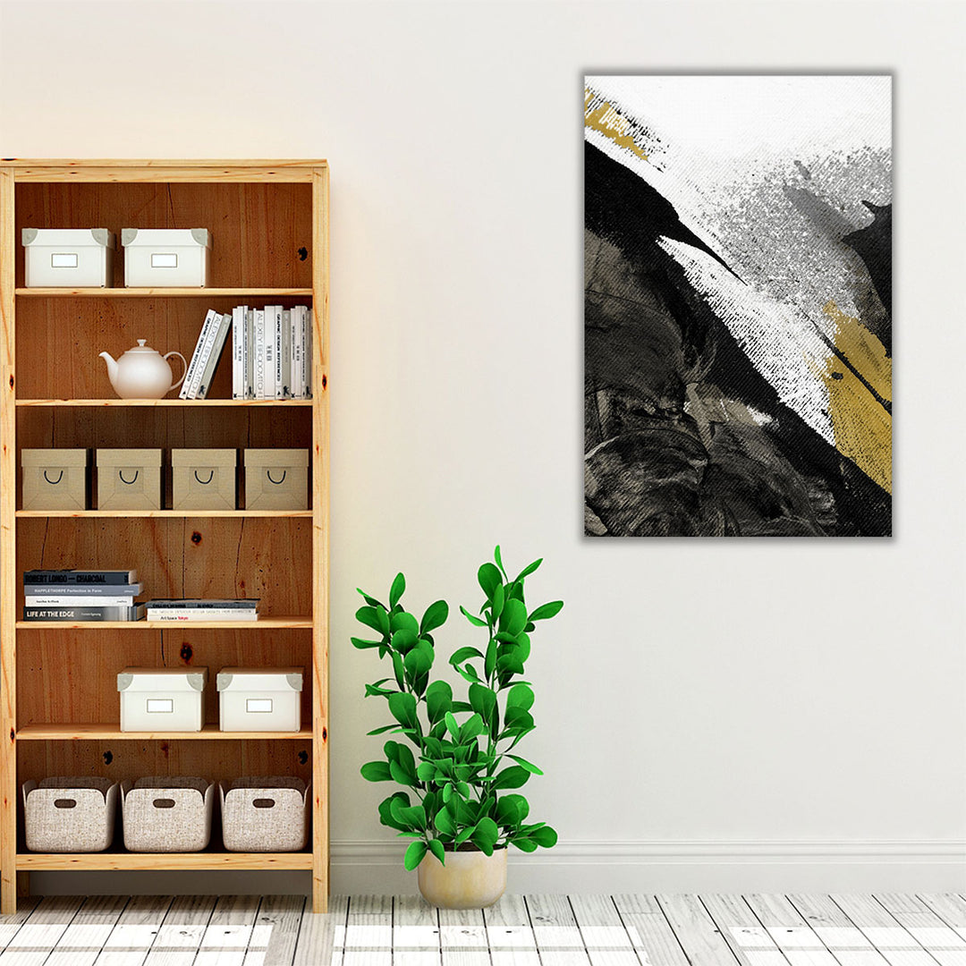 Black Strokes 1 - Canvas Print Wall Art