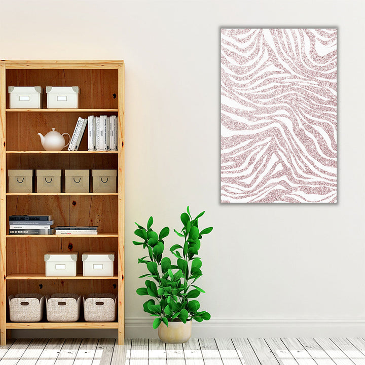 Glitter Zebra V2 - Canvas Print Wall Art