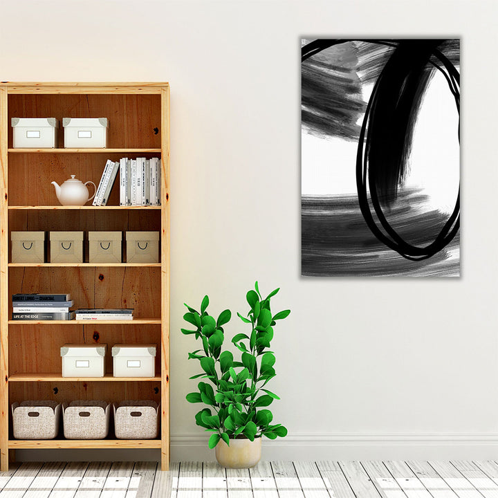 Conscious Feeling 1 Black and White - Canvas Print Wall Art