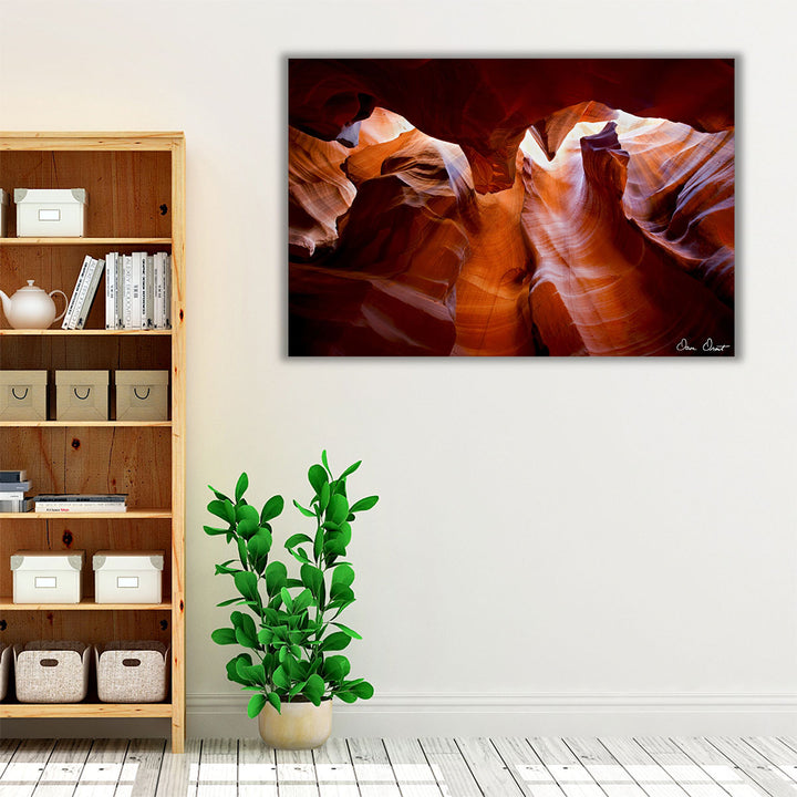 Sun Shining Through Canyon VII - Canvas Print Wall Art