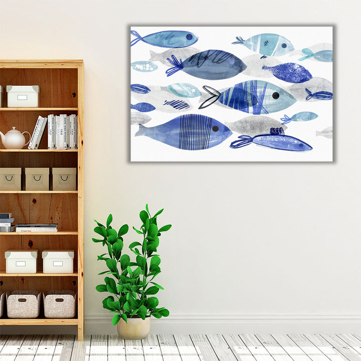 Fish Parade I - Canvas Print Wall Art