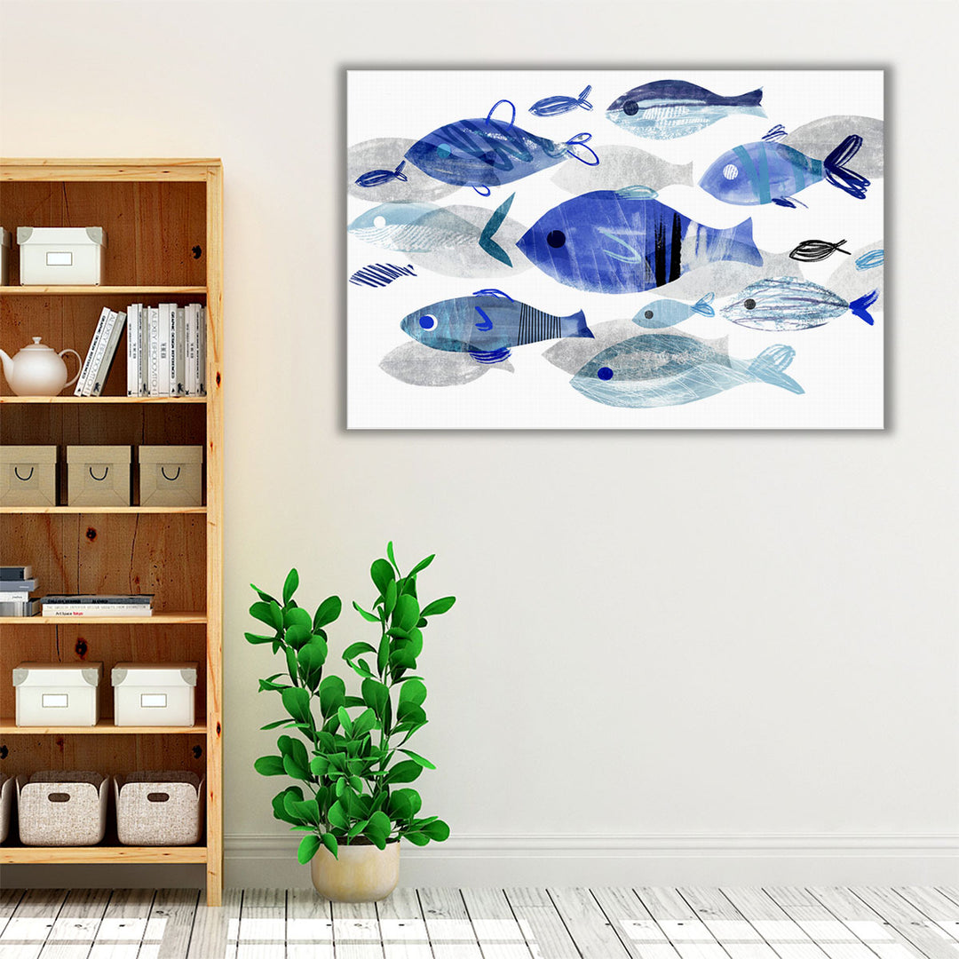 Fish Parade II - Canvas Print Wall Art