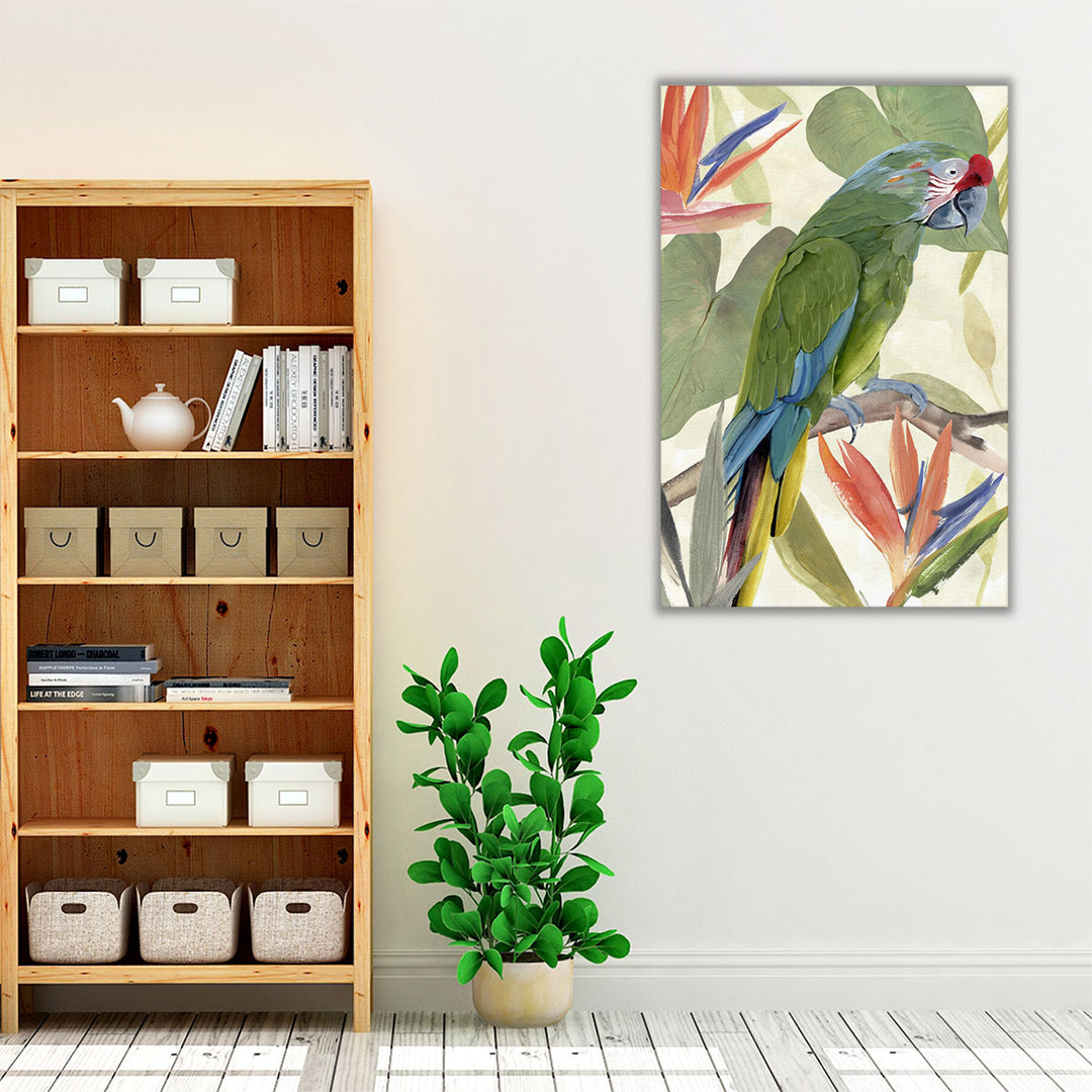 Tropical Parrot Composition I - Canvas Print Wall Art