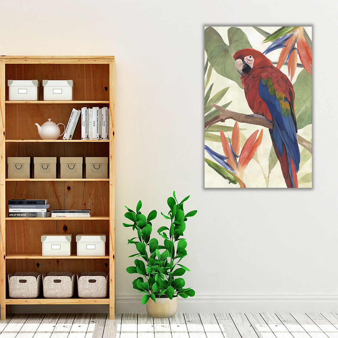 Tropical Parrot Composition II - Canvas Print Wall Art