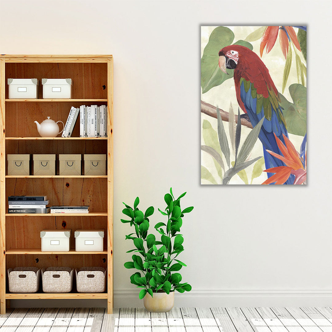 Tropical Parrot Composition III - Canvas Print Wall Art