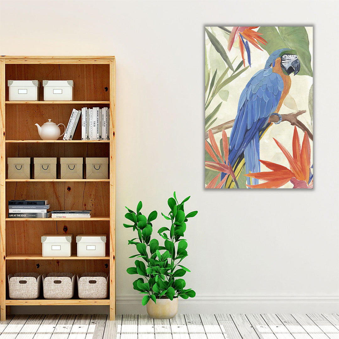 Tropical Parrot Composition IV - Canvas Print Wall Art