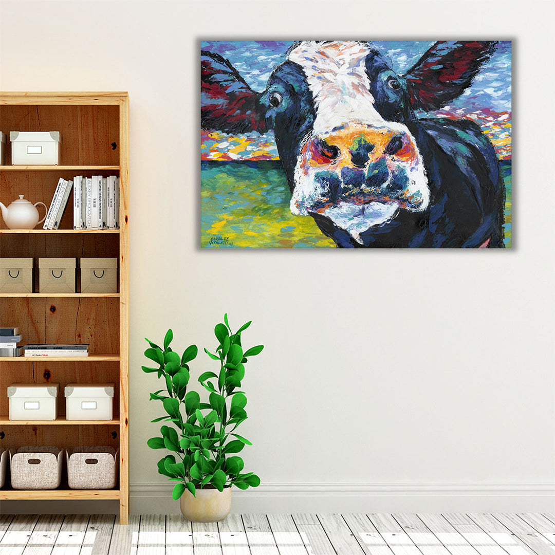 Curious Cow II - Canvas Print Wall Art