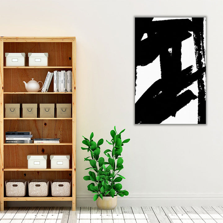 Dynamic Expression II Black and White - Canvas Print Wall Art