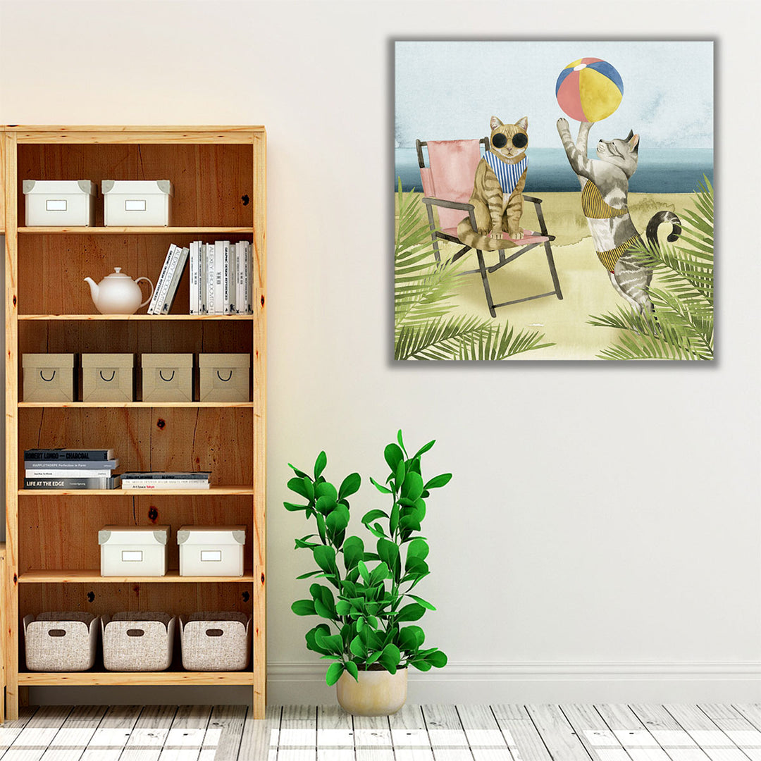 Coastal Kitties I - Canvas Print Wall Art