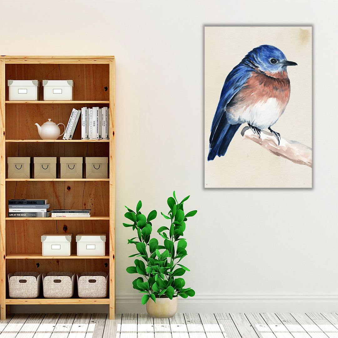 Little Bird on Branch I - Canvas Print Wall Art