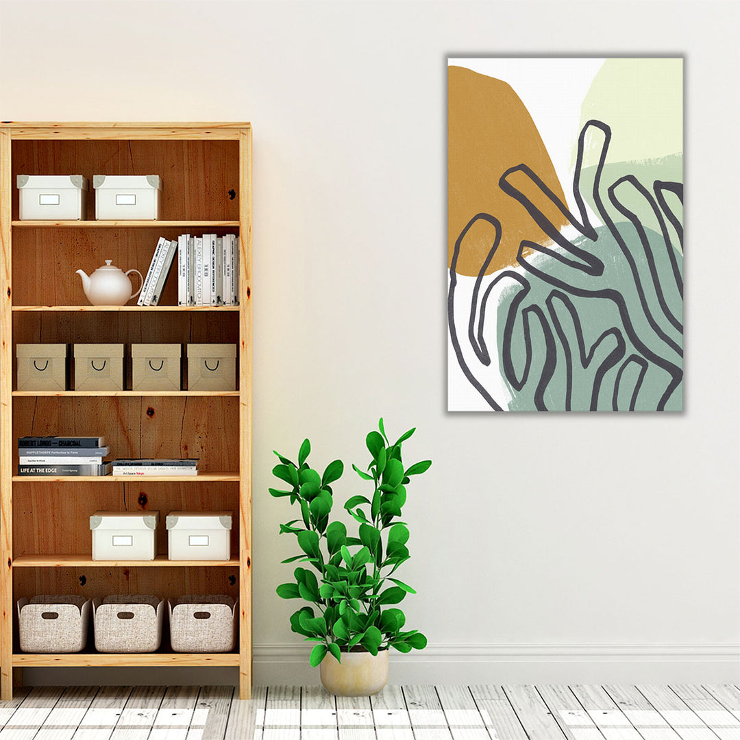 Midcentury Modern Coral I - Canvas Print Wall Art