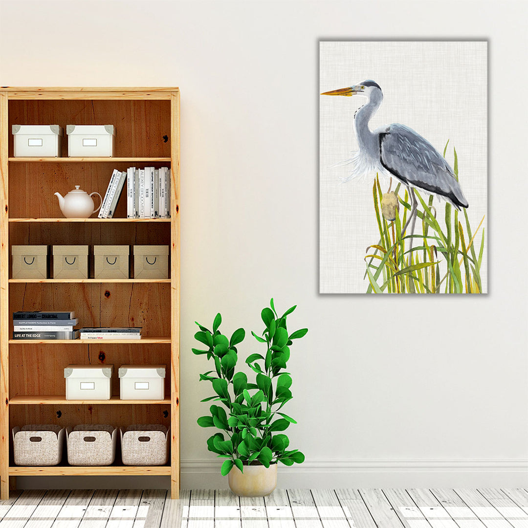 Waterbirds and Cattails II - Canvas Print Wall Art