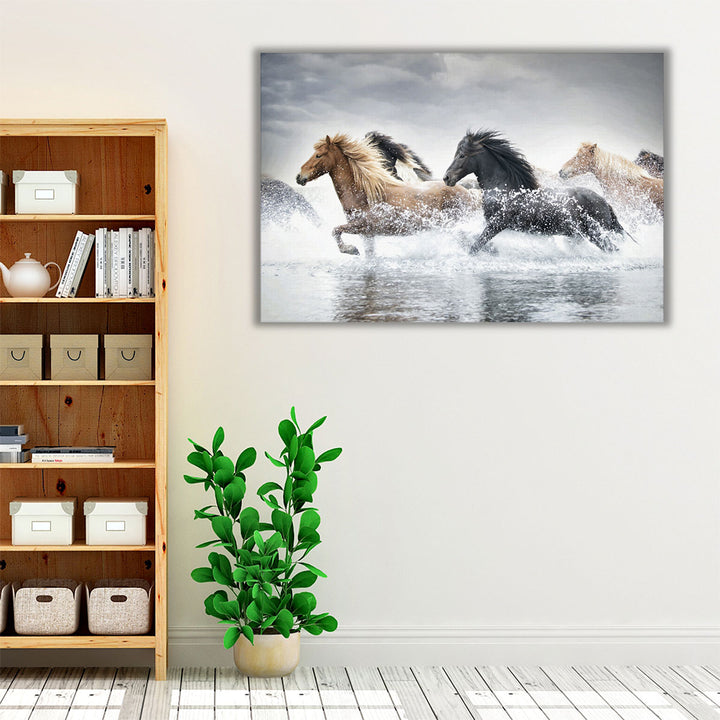 Horse Run V - Canvas Print Wall Art