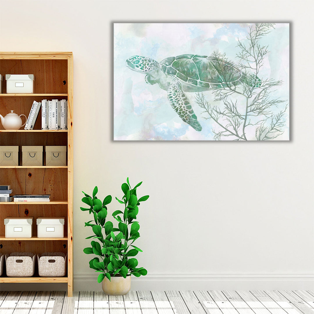 Watercolor Sea Turtle II - Canvas Print Wall Art