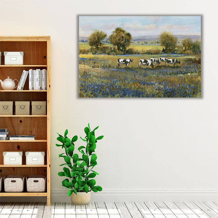 Field Of Cattle I - Canvas Print Wall Art