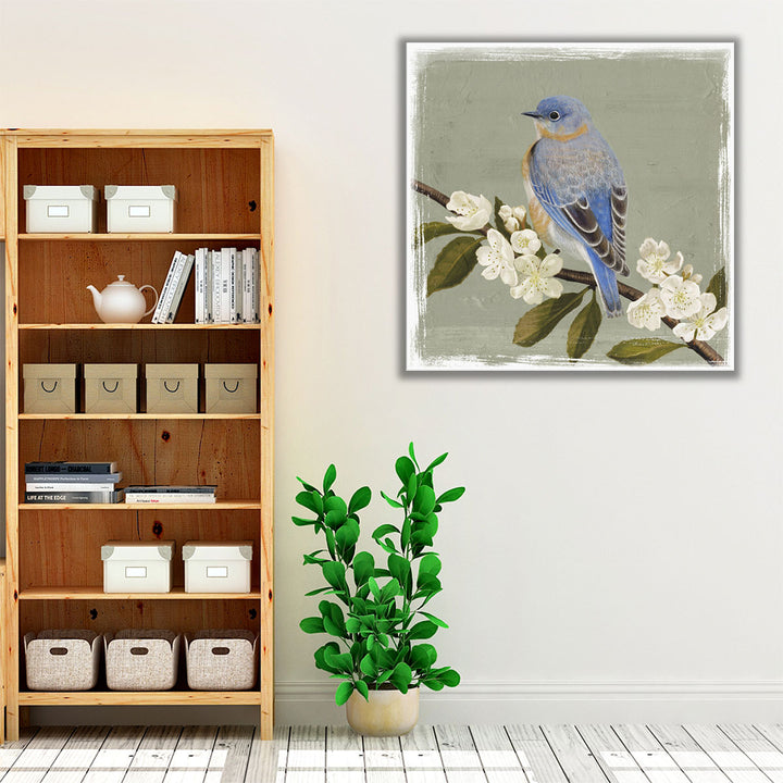 Bluebird Branch II- Canvas Print Wall Art