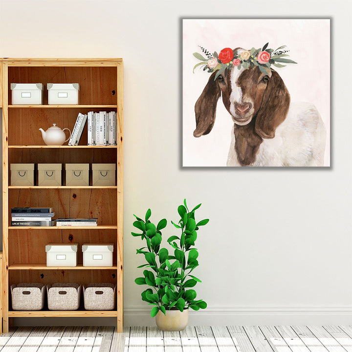 Garden Goat II - Canvas Print Wall Art