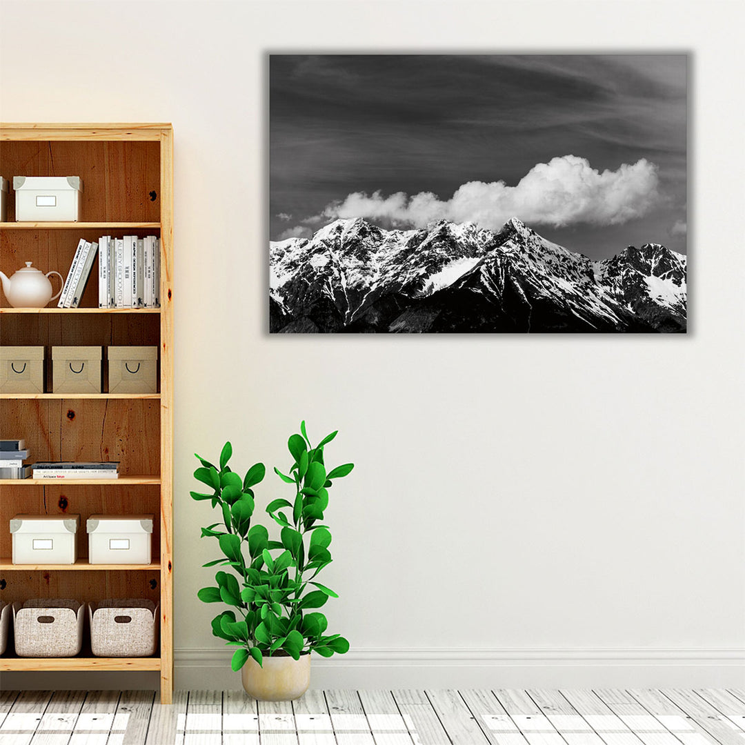 The Dolomites III Black And White - Canvas Print Wall Art