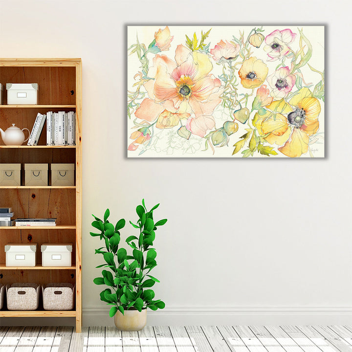 Pastel Garden II - Canvas Print Wall Art