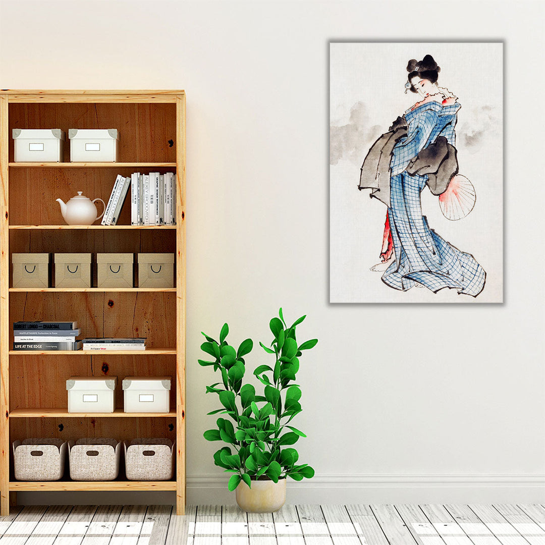 Japanese Woman Wearing Kimono, 1760-1849 - Canvas Print Wall Art