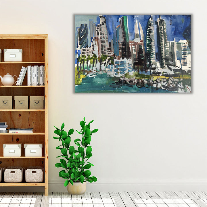 Bahrain Skyline - Canvas Print Wall Art