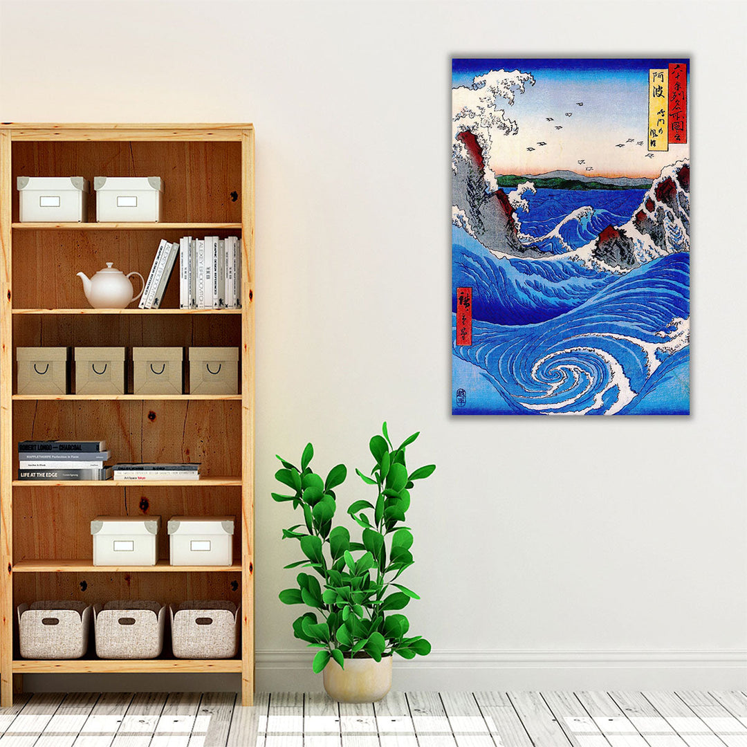 View Of The Naruto Whirlpools At Awa - Canvas Print Wall Art