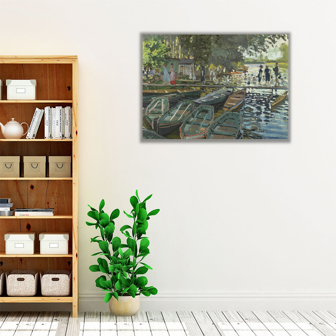 Bathers at La Grenouillere - Canvas Print Wall Art