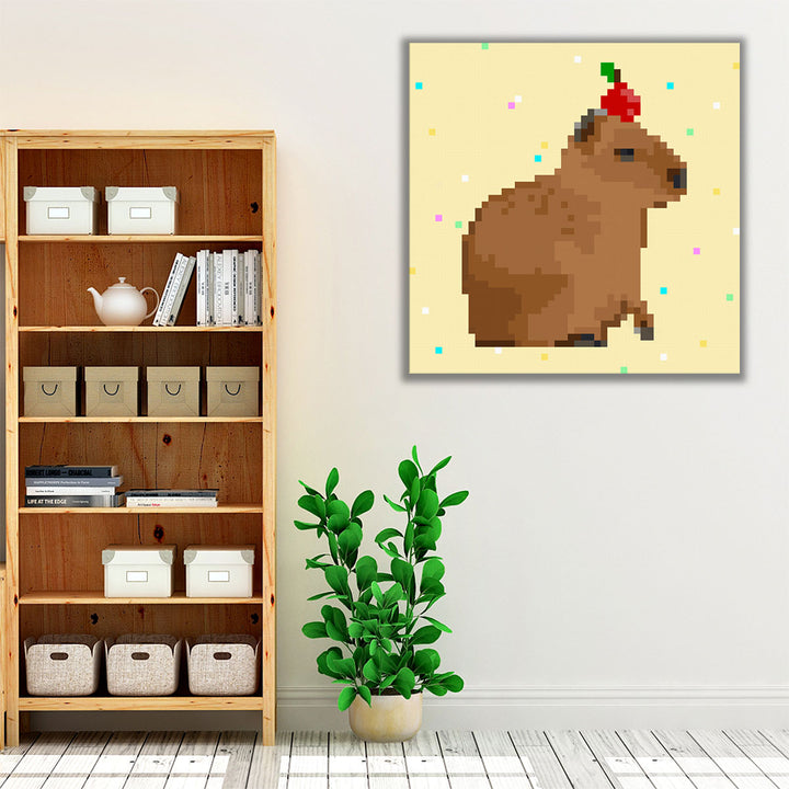 Capybara Party II - Canvas Print Wall Art