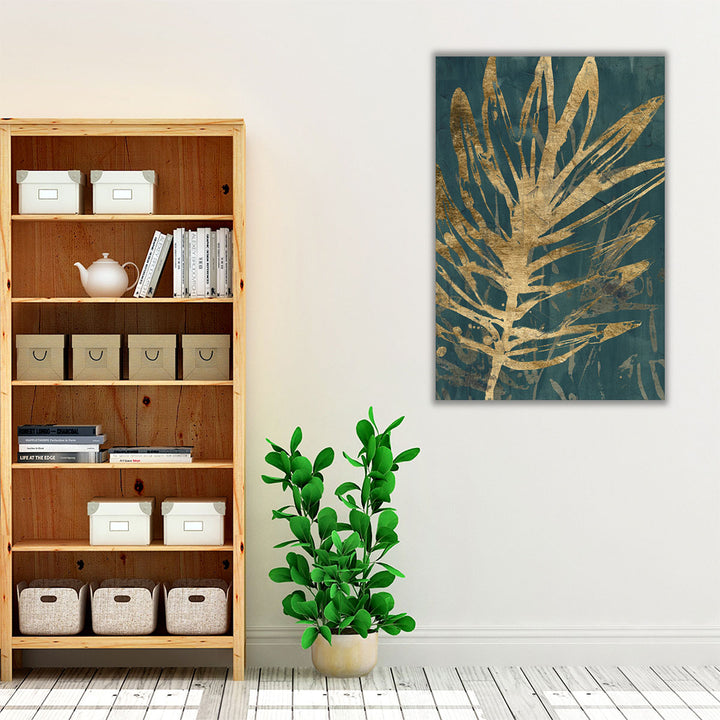 Burnished Jungle Leaves I - Canvas Print Wall Art