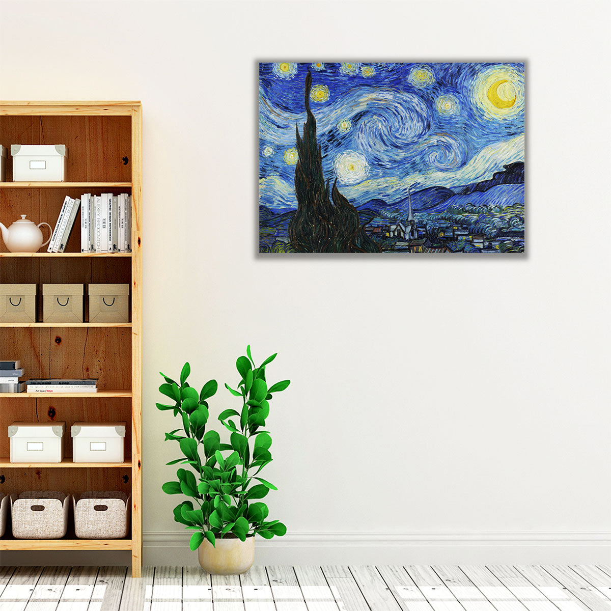 Starry Night, 1889 | Vincent van Gogh | Canvas Art – Framed Flair