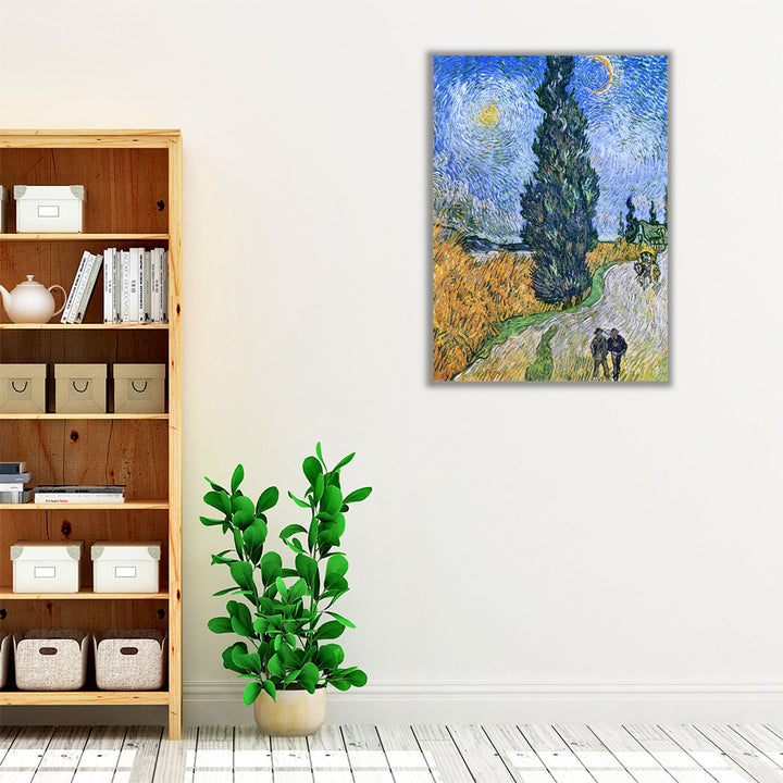 Road with Cypresses, 1890 - Canvas Print Wall Art