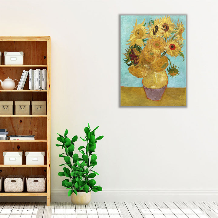 Vase with Twelve Sunflowers, 1888–1889 - Canvas Print Wall Art
