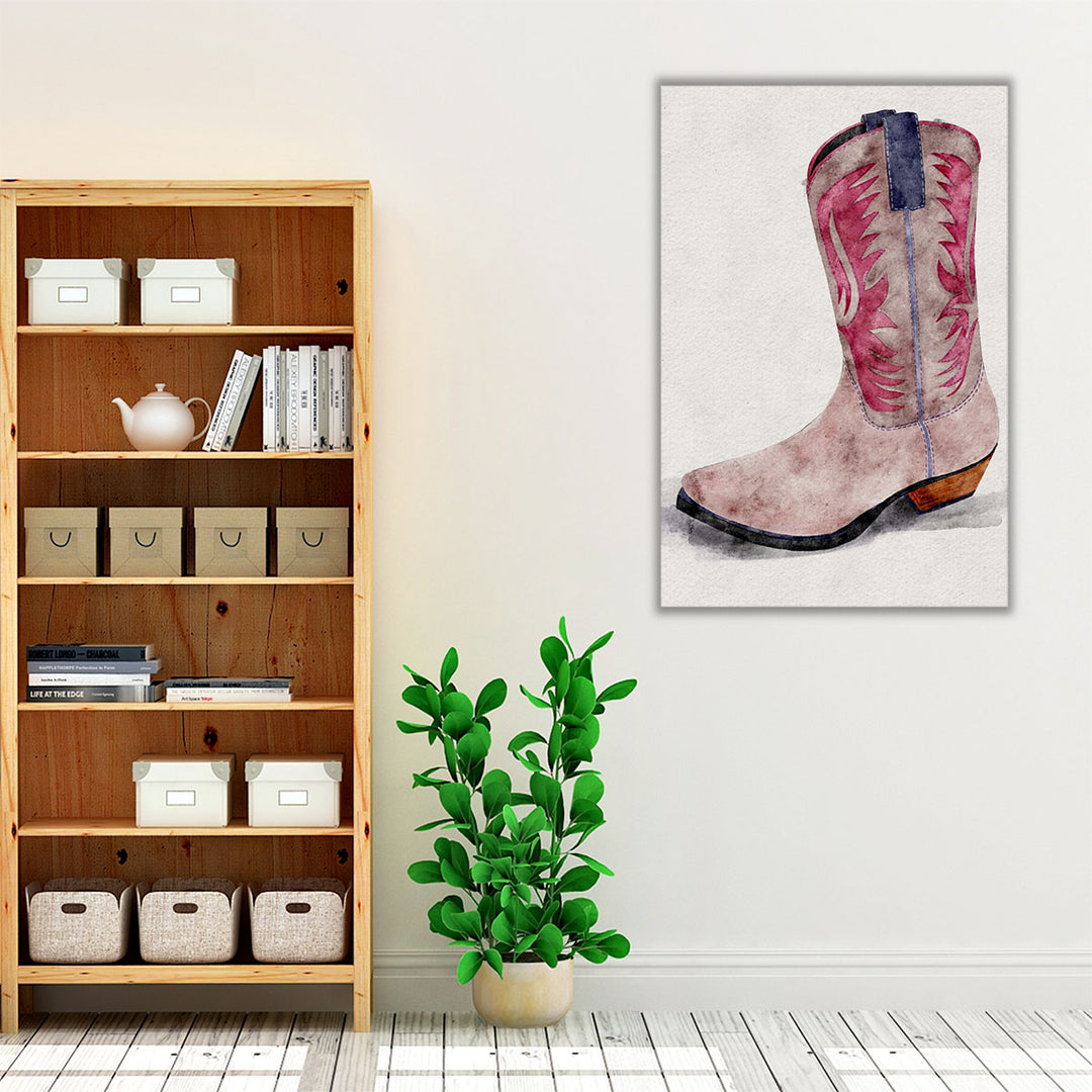 Cowgirl Boot II - Canvas Print Wall Art