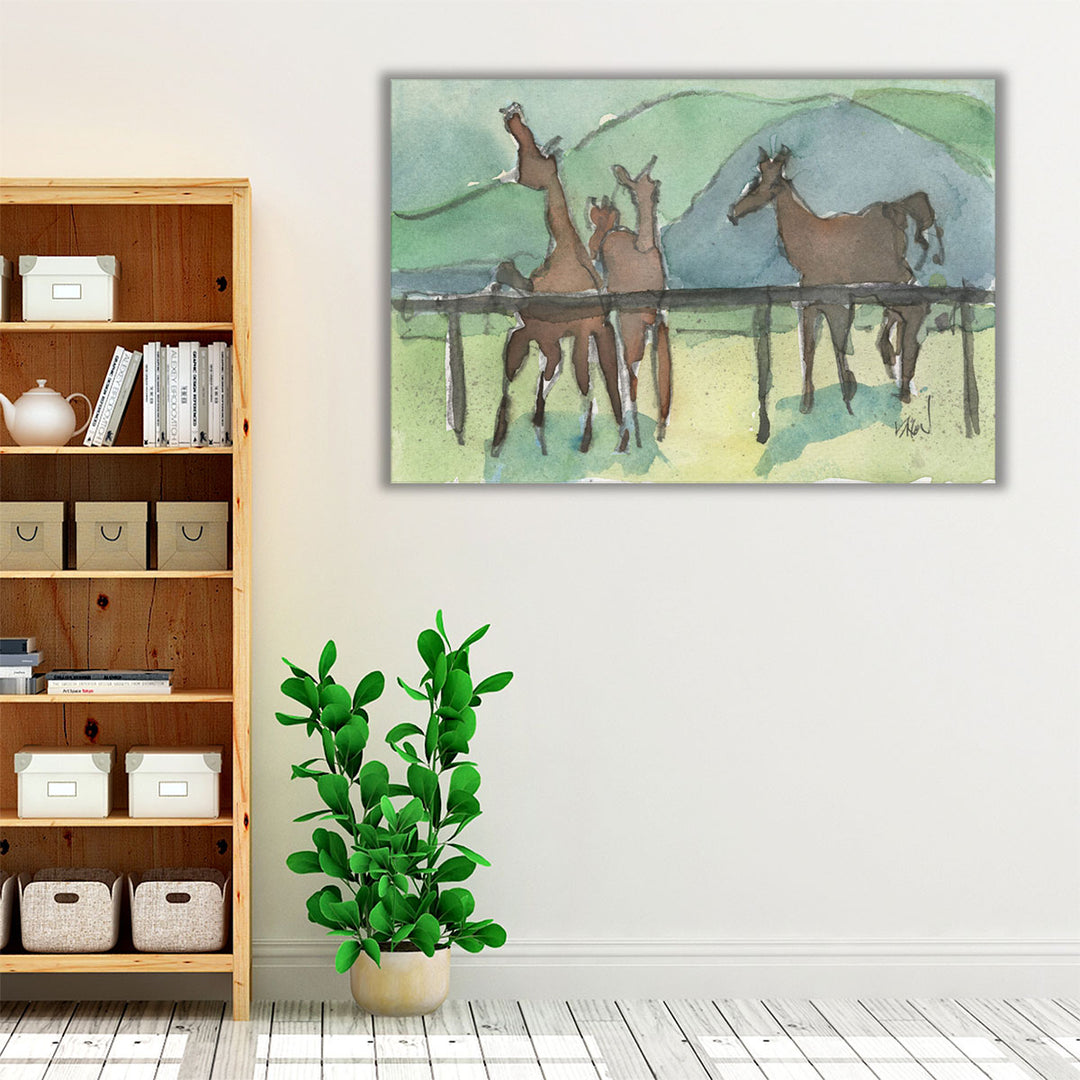 Horsin' Around I - Canvas Print Wall Art