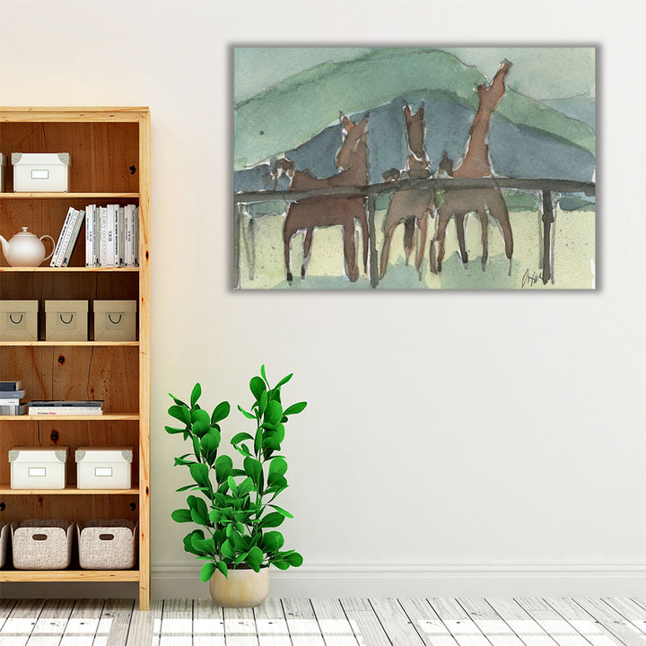 Horsin' Around II - Canvas Print Wall Art